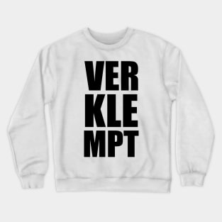 VERKLEPMT Yiddish Trendy Vertical Large Typography Crewneck Sweatshirt